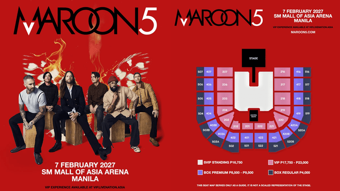 Maroon 5 to make Manila comeback with 2027 concert
